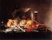 Jan Davidsz. de Heem Still-Life, Breakfast with Champaign Glass and Pipe oil painting